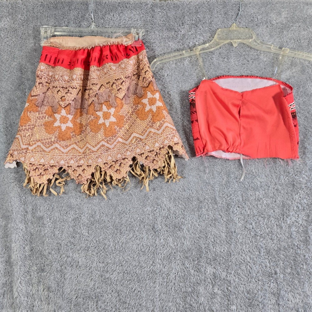 Disney Moana Costume Kids Girls Size 4-6X Jakks Pacific 2 Piece Dress Up Set - Picture 6 of 8